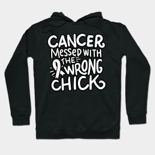 Lung Cancer Survivor Chemo Motivation White Ribbon Hoodie